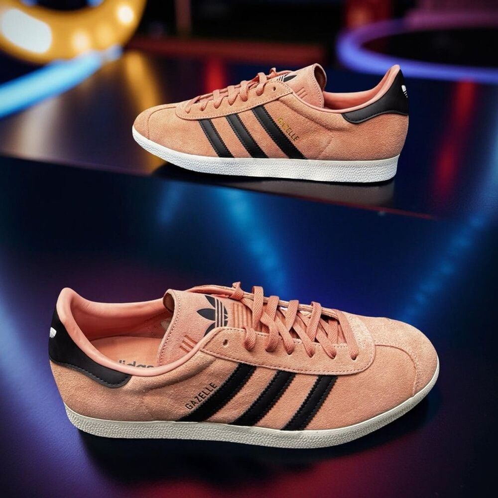 adidas Gazelle JH5388 Men's 13 Glow Pink Aurora Black Sneakers New with Box